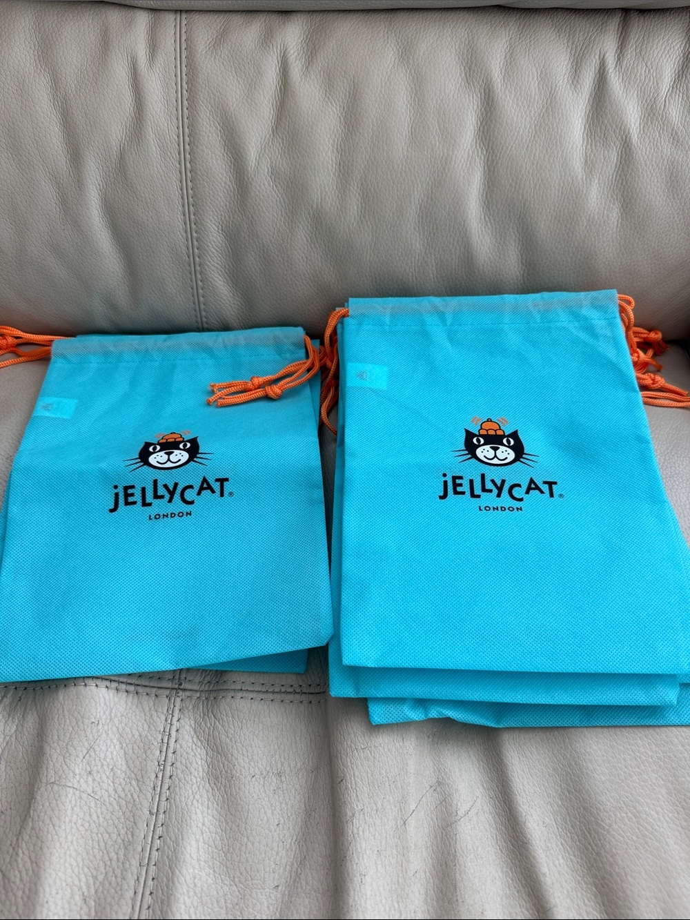 Jellycat London Dust Bag Sack Drawstring Gift Bag 10.5" x 7.5" Small set of 2